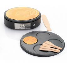 SYCK-CV026 Crepiera elettrica con 2 piastre intercambiabili in ghisa di alluminio, 1500 w, 1500 w, nero - Senya