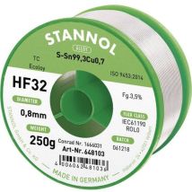 Stannol Hf32 3,5% 0,8mm Sn99cu0,7 Cd 250g Stagno Senza Piombo Senza Piombo Sn99,3cu0,7 Rol0 250 G 0.8 Mm