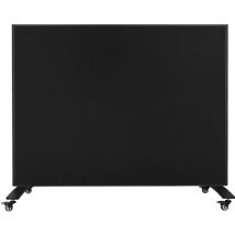 Vivol - Separador de ambientes móvil - Panel acústico/pizarra blanca - 160x120 cm - Negro/Blanco