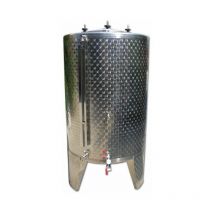 Imbriano - Serbatoio Acciaio Inox 570 Litri Completo Chiuso Rubinetti Acciaio Inox