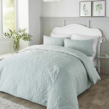 Serene Luana Pinsonic Stitch Quilted Duvet Cover Set, Green, Double