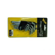 Vigor - Serie Chiave a Brugola Torx 9 Pz con Supporto T10 - T50