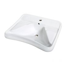 Idral - Série de lavabos ergonomiques en céramique easy, avec trop-plein