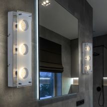 Set di 2 plafoniere led soggiorno faretto parete vetro illuminazione satinato