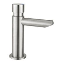 Idral - Série inox robinetterie de lavabo temporisée avec commande par bouton-poussoir