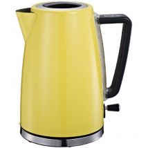 Cofi 1453 - Serie Leonidas Edelstahl Wasserkocher 1,7 Liter 2200 Watt 360 Grad Kontaktsockel Gelb