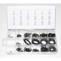 Set 300PZ anelli seger di sicurezza snap-ring – 18 dimensioni – 20 pezzi 2mm, 25 pezzi 4mm, 15 pezzi 5mm, 15 pezzi 6mm, 25 pezzi 8mm