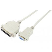 Nullmodem-Kabel DB9H-DB25M 2m – Serielles Kabel für Videoüberwachung – Exertis Connect