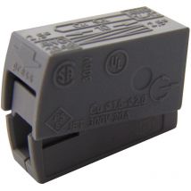 Wago - Conector rápido en linea presilla 2 vias, 1 rígido + 1 rígido, semirígido o flexible ø máximo 2,5 mm², gris