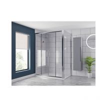 Wholesale Domestic Series 6 Chrome 1400mm x 700mm Double Sliding Door Shower Enclosure