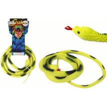 Serpent de corail en caoutchouc artificiel jaune avec patchs en PVC