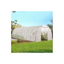 Idmarket - Serra a tunnel da giardino bianca 24M² des andes 8x3M gamma di verdure