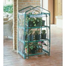 Serra da Giardino in Acciaio 3 Ripiani con Telo Rama Azalea Verde