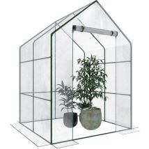 Serra Per Orto Giardino Terrazzo Balcone Senza Ripiani Struttura Metallo Verniciato Telo Trasparente In pvc Con Porta Avvolgibile Apertura a Cerniera