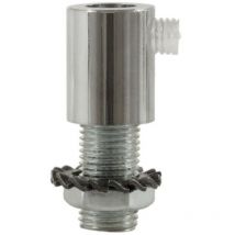 Serracavo cilindrico in metallo completo di tige, dado e rondella - 2 pezzi Cromo