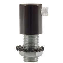 Creative-cables Italia - Serracavo Cilindrico In Metallo Completo Di Tige, Dado E Rondella - 2 Pezzi Nero Perla