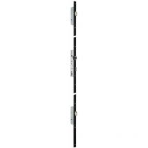 Serratura a 3 punti 92MTX METALUX Catenaccio 1/2 giro U7/39 mm - Senza apriporta - F1U7390200