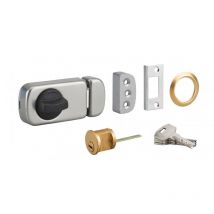 Serratura a cilindro da applicare per porta d'ingresso, grigio, 3 chiavi reversibili Serrurerie De Picardie