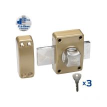 Bricard - Serratura a pomolo/cilindro, 45 mm Alpha oro