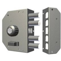 Serratura a pompa con s CR occo e pomolo 3050 - cilindro MM.60 sx (3050-52N)