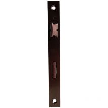 Serratura bronzata ad incasso per porta legno ad infilare patent bordo quadro, diametro 40mm