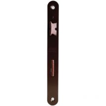 AGB - Serratura bronzata ad incasso per porta legno ad infilare patent bordo tondo, diametro 40mm