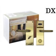 Serratura per controllo accessi hotel PNI CH2000R Gold con apertura per lettore di schede sul lato destro