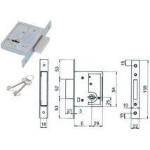 Serratura da infilare doppia mappa 4000 - mm.40 (04000 40 2c ci zb)