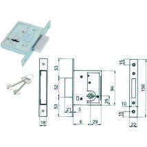 Serratura da infilare doppia mappa 4000 - mm.50 (04000 50 2c ci zb)