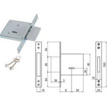 Serratura da infilare doppia mappa 450/R - MM.50 (00450 R0 50 2C ci)
