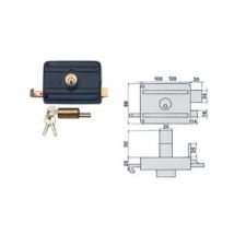 Serratura da portoncino catenaccio e scr. doppio cilindro fisso 210dcf - mm.60 (210/dcf) 1 pezzi Icsa