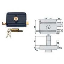 Serratura da portoncino catenaccio e scr. doppio cilindro fisso 210dcf - mm.60 (210/dcf)