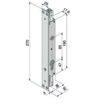 Serratura Inf.Ferro 088.19.01.0 – Acciaio nichelato – Serratura per grate e persiane blindate – Welka