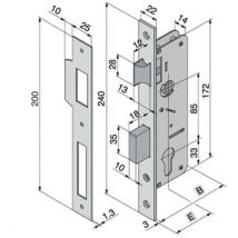Serratura Inf.Legno 015.70.00.0 Welka