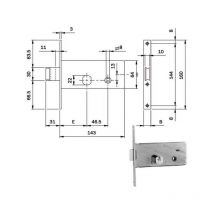 Serratura Infilare Fasce All F20 e 60 712602 Iseo