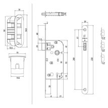 Accessorio MARQUES con tacco per serratura da ristrutturazione - 1519H00002