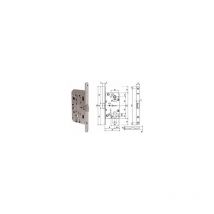 Serratura mediana evolution foro cil. solo scr. nylon b. t.do cr. op. - mm.50 bordo cromato opaco (1103.50.34)