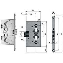 Serratura metallo infilare PN5C nemef FEB