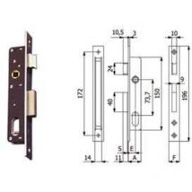 Serratura montante infilare 350 Omec