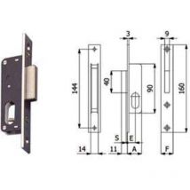 Serratura montante infilare 355 Omec