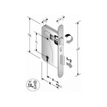 Serratura Patent Mm 8X70 E35 Bt Bronzata Gb
