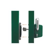 Serratura per cancello scorrevole in acciaio inox Locinox profilo 50 - LSKZ5050 U2L