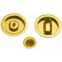 Serratura porta scorrevole kit tondo oro