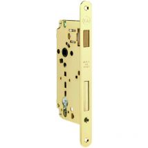 Yale Serratura da infilare per cilindro europeo per porte in legno 52Plus Y52PC1050C2 cromo satinato, bordi tondi, entrata 50mm, interasse 85m