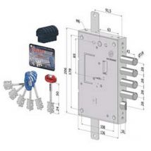 Securemme - serratura triplice applicare per porte blindate d.mappa interno 28 240 - (2401DCR0328S56)