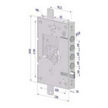 Securemme - serratura triplice applicare per porte blindate nuda senza cuore interno 28 25 - sx (2501SCR0328)