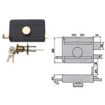 Icsa - Serrature da portoncino con pomolo interno catenaccio e scrocco 270cs - mm.50 (270/cs)