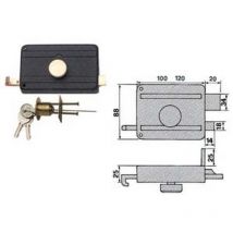 Icsa - serrature da portoncino con pomolo interno catenaccio e scrocco 270CS - MM.60 (270/CS)