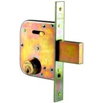 Serratura da infilare per cancelli – 443446 – Dimensioni scatola: mm 82 x 100, Entrata: mm 45, Frontalino: mm 22, Catenaccio: mm 70 – Welka