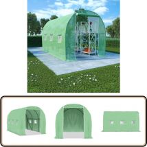 Serre 6,86 m² 3,43x2x2 m - Serre De Jardin - Abri Jardin - Protection Plantes - Tunnel Jardin - Serriculture